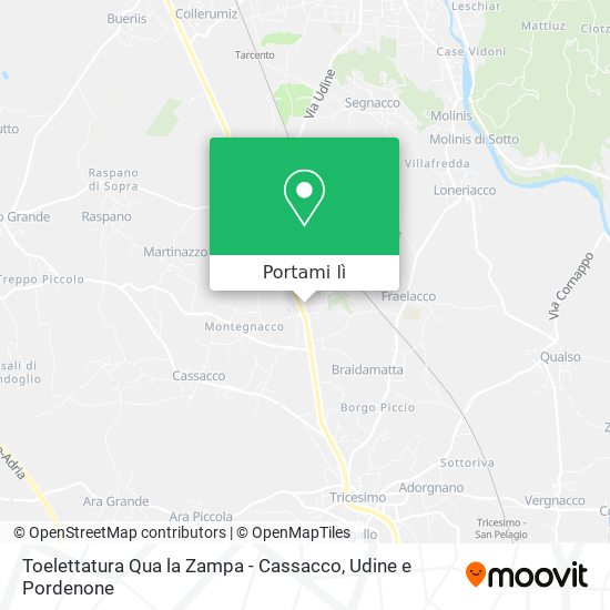 Mappa Toelettatura Qua la Zampa - Cassacco