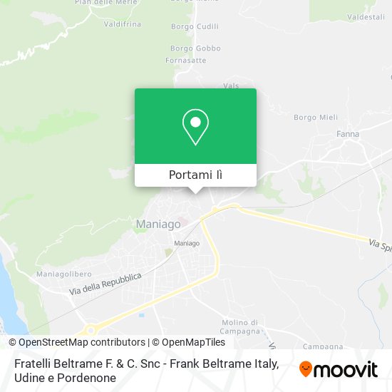 Mappa Fratelli Beltrame F. & C. Snc - Frank Beltrame Italy