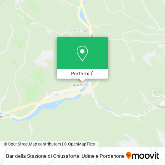 Mappa Bar della Stazione di Chiusaforte