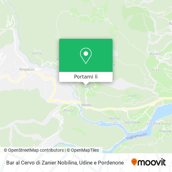 Mappa Bar al Cervo di Zanier Nobilina