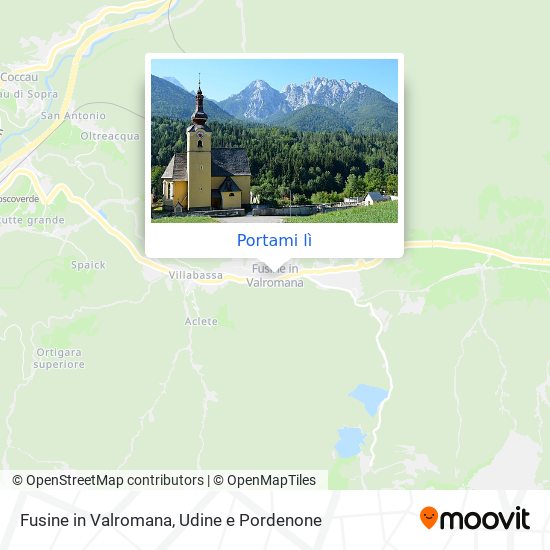 Mappa Fusine in Valromana