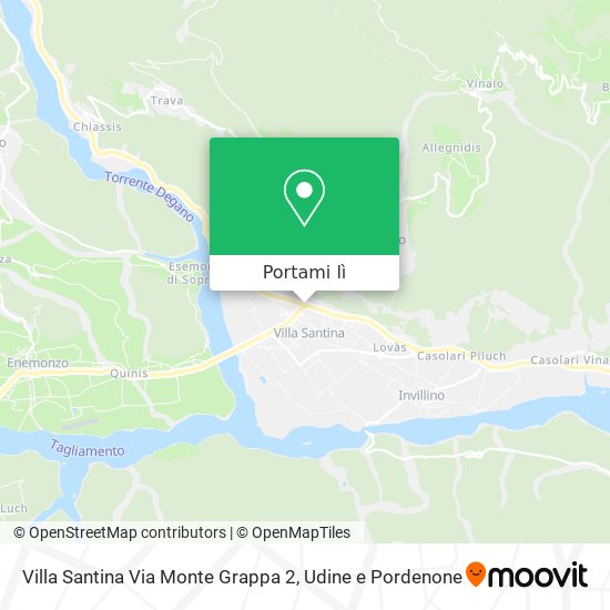 Mappa Villa Santina Via Monte Grappa 2