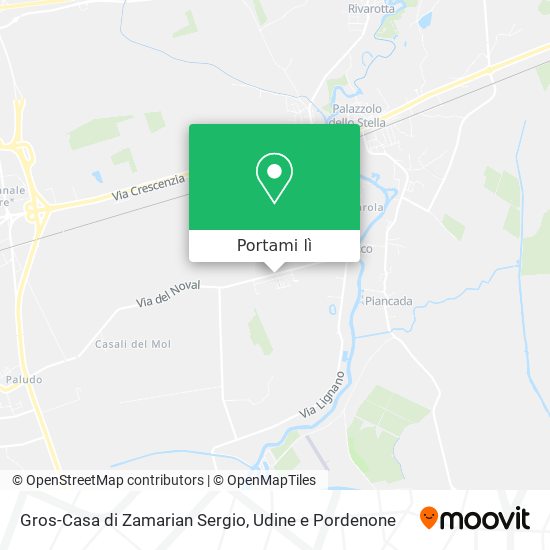 Mappa Gros-Casa di Zamarian Sergio