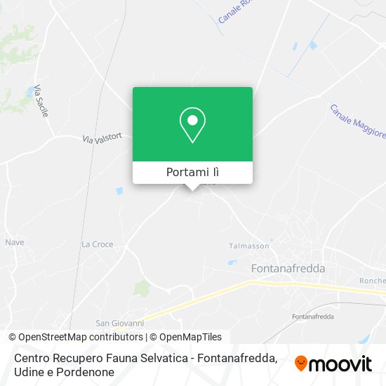 Mappa Centro Recupero Fauna Selvatica - Fontanafredda