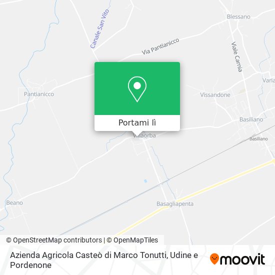 Mappa Azienda Agricola Casteò di Marco Tonutti