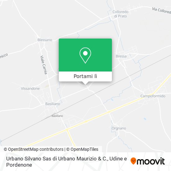 Mappa Urbano Silvano Sas di Urbano Maurizio & C.