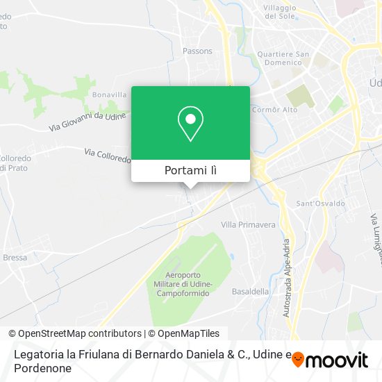 Mappa Legatoria la Friulana di Bernardo Daniela & C.