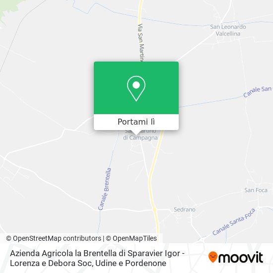 Mappa Azienda Agricola la Brentella di Sparavier Igor - Lorenza e Debora Soc