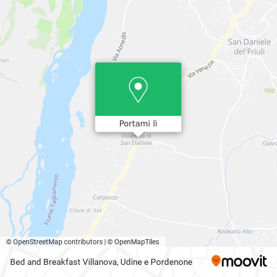 Mappa Bed and Breakfast Villanova
