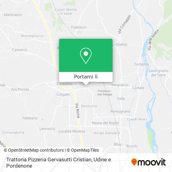Mappa Trattoria Pizzeria Gervasutti Cristian