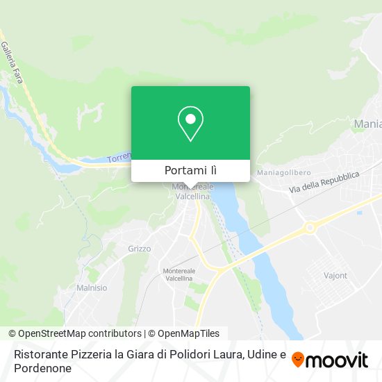 Mappa Ristorante Pizzeria la Giara di Polidori Laura