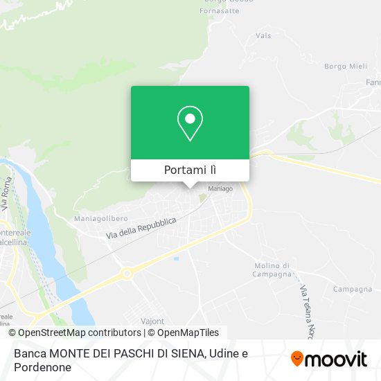 Mappa Banca MONTE DEI PASCHI DI SIENA