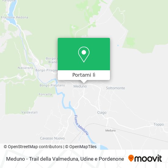 Mappa Meduno - Trail della Valmeduna
