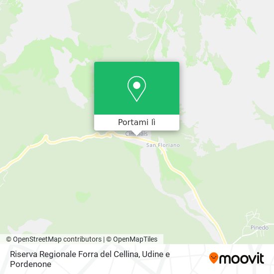 Mappa Riserva Regionale Forra del Cellina