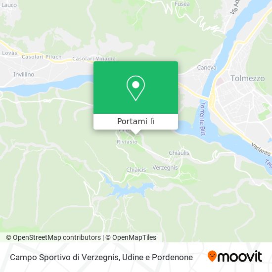 Mappa Campo Sportivo di Verzegnis