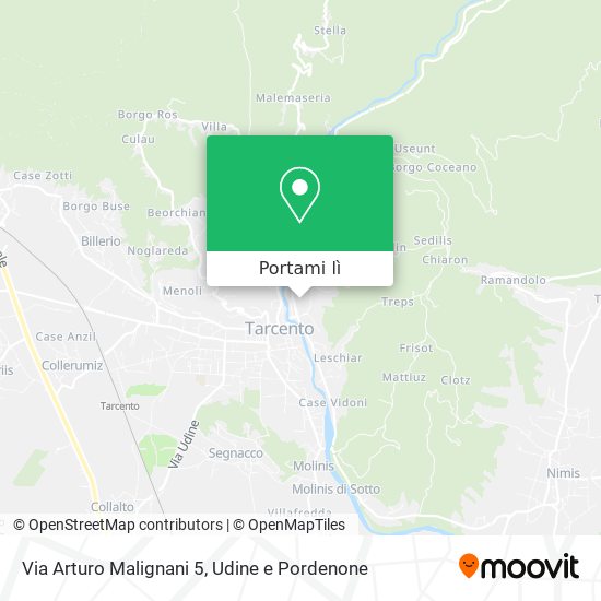 Mappa Via Arturo Malignani  5