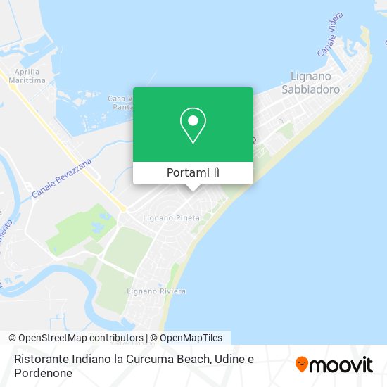 Mappa Ristorante Indiano la Curcuma Beach
