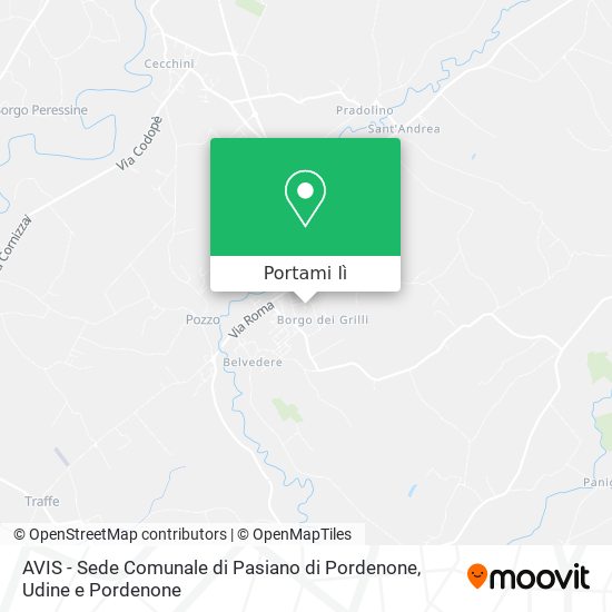 Mappa AVIS - Sede Comunale di Pasiano di Pordenone