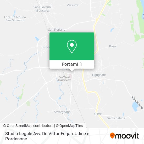 Mappa Studio Legale Avv. De Vittor Ferjan
