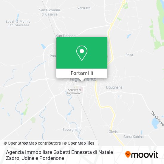 Mappa Agenzia Immobiliare Gabetti Ennezeta di Natale Zadro