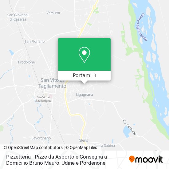 Mappa Pizzetteria - Pizze da Asporto e Consegna a Domicilio Bruno Mauro