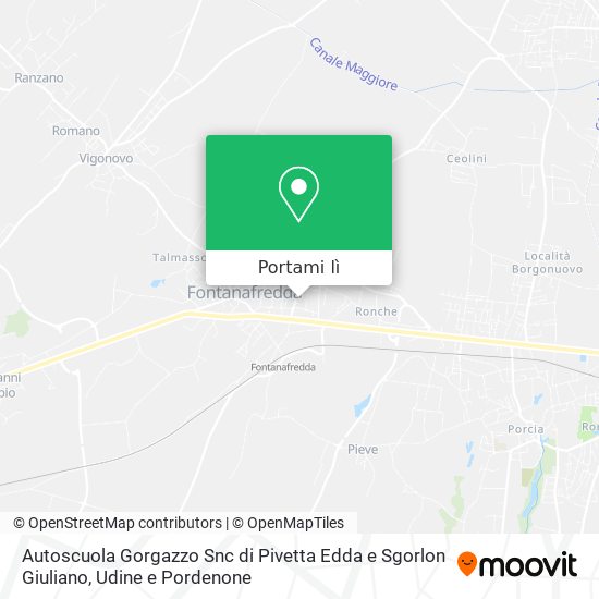 Mappa Autoscuola Gorgazzo Snc di Pivetta Edda e Sgorlon Giuliano