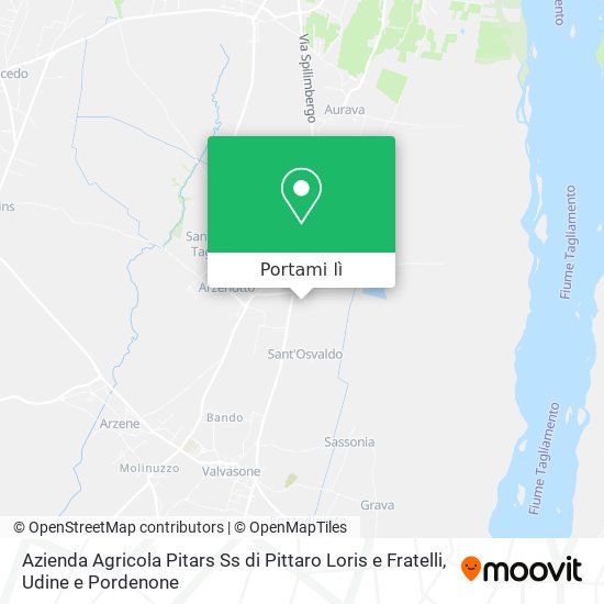 Mappa Azienda Agricola Pitars Ss di Pittaro Loris e Fratelli