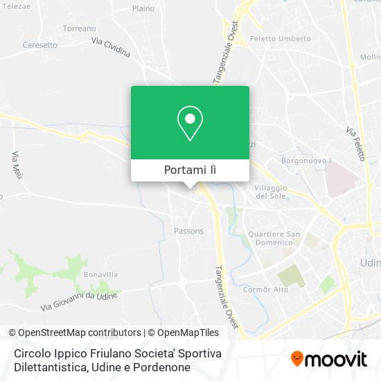 Mappa Circolo Ippico Friulano Societa' Sportiva Dilettantistica