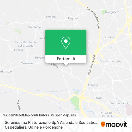 Mappa Serenissima Ristorazione SpA Aziendale Scolastica Ospedaliera