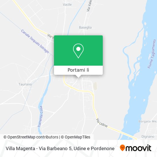 Mappa Villa Magenta - Via Barbeano 5