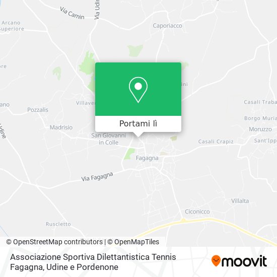 Mappa Associazione Sportiva Dilettantistica Tennis Fagagna