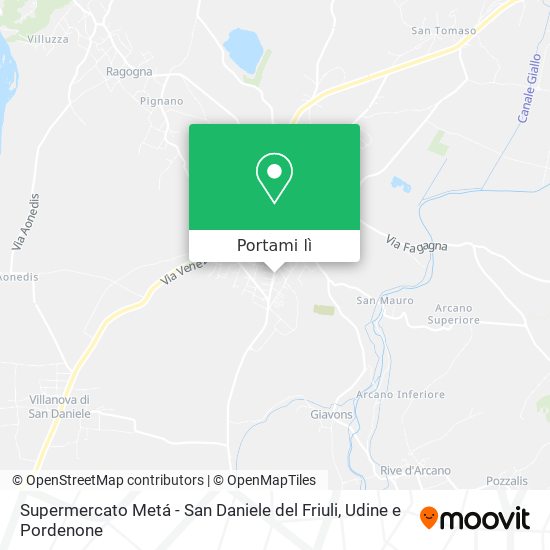 Mappa Supermercato Metá - San Daniele del Friuli