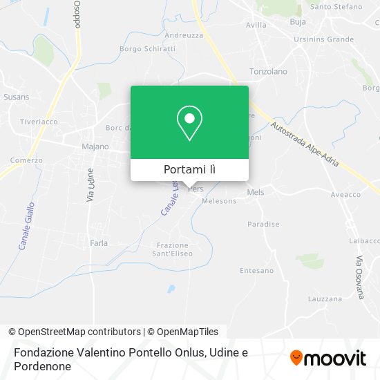 Mappa Fondazione Valentino Pontello Onlus