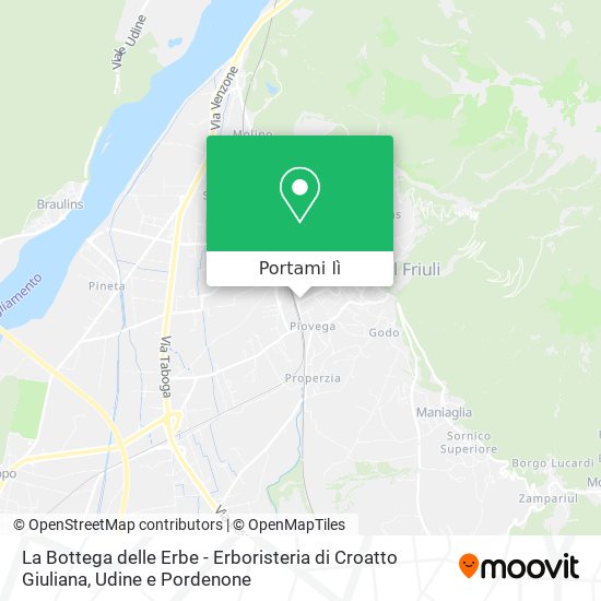 Mappa La Bottega delle Erbe - Erboristeria di Croatto Giuliana