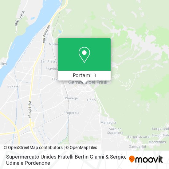 Mappa Supermercato Unides Fratelli Bertin Gianni & Sergio