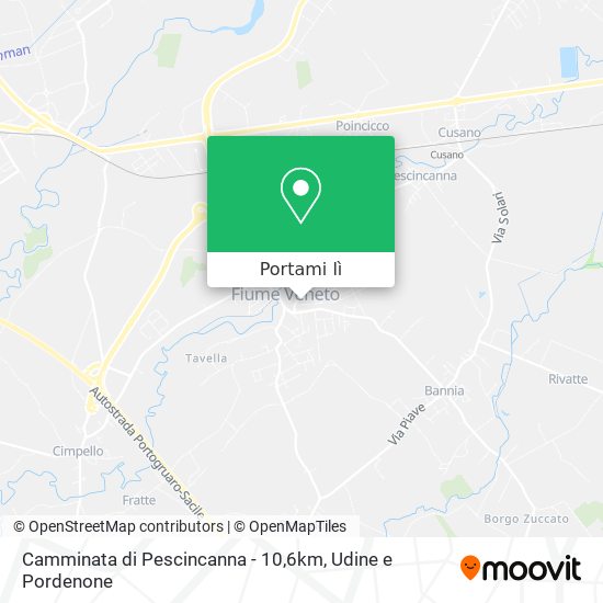 Mappa Camminata di Pescincanna - 10,6km