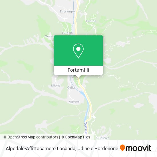 Mappa Alpedale-Affittacamere Locanda