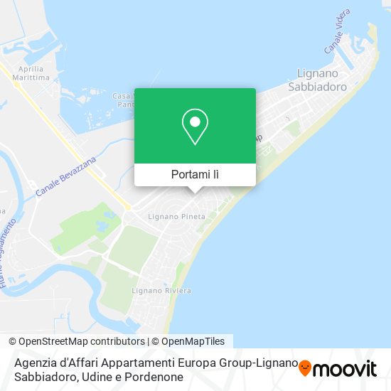 Mappa Agenzia d'Affari Appartamenti Europa Group-Lignano Sabbiadoro