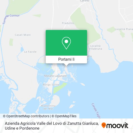Mappa Azienda Agricola Valle del Lovo di Zanutta Gianluca