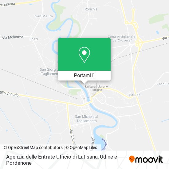 Mappa Agenzia delle Entrate Ufficio di Latisana