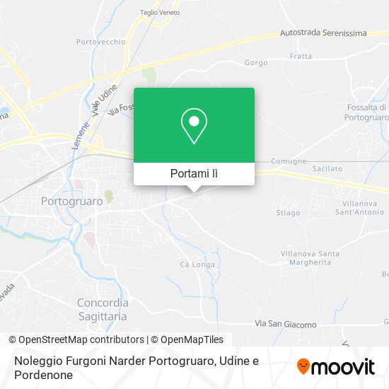 Mappa Noleggio Furgoni Narder Portogruaro