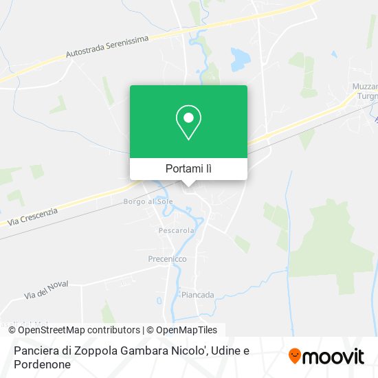 Mappa Panciera di Zoppola Gambara Nicolo'