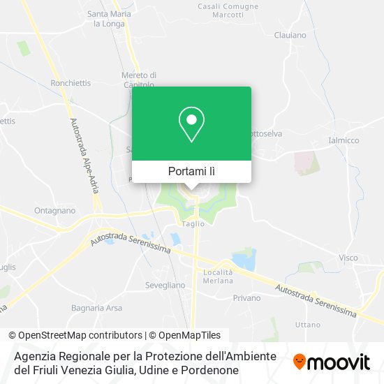 Mappa Agenzia Regionale per la Protezione dell'Ambiente del Friuli Venezia Giulia