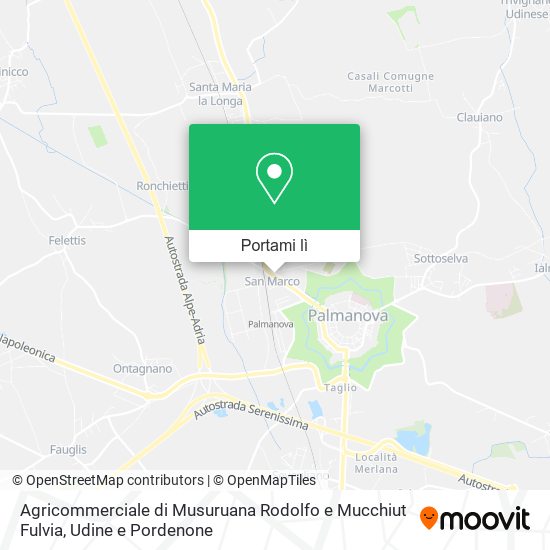 Mappa Agricommerciale di Musuruana Rodolfo e Mucchiut Fulvia