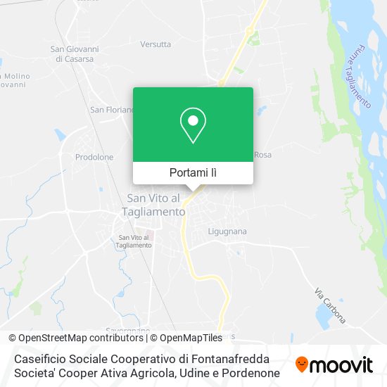 Mappa Caseificio Sociale Cooperativo di Fontanafredda Societa' Cooper Ativa Agricola
