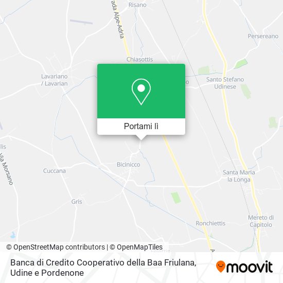 Mappa Banca di Credito Cooperativo della Baa Friulana