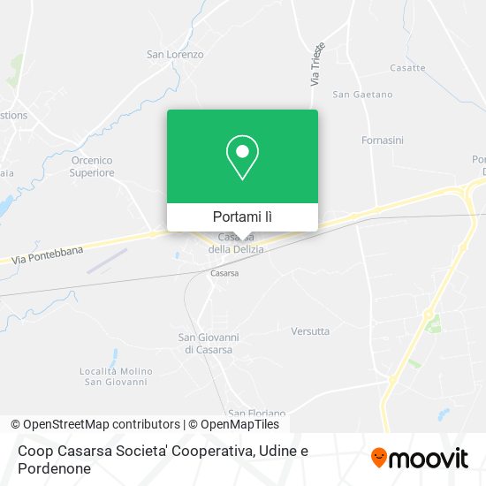 Mappa Coop Casarsa Societa' Cooperativa