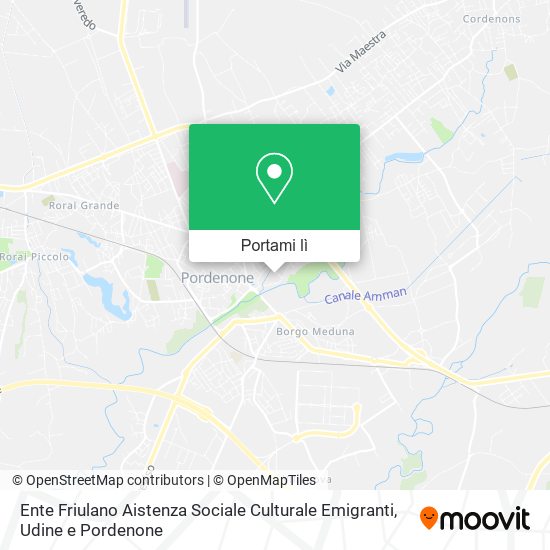 Mappa Ente Friulano Aistenza Sociale Culturale Emigranti