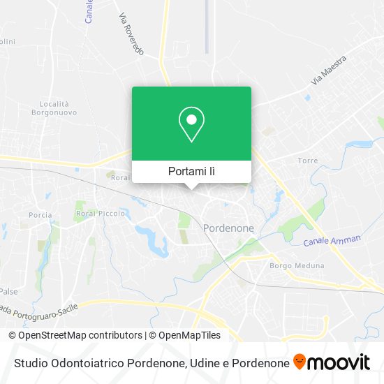 Mappa Studio Odontoiatrico Pordenone