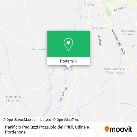 Mappa Panificio Paoluzzi-Pozzuolo del Friuli